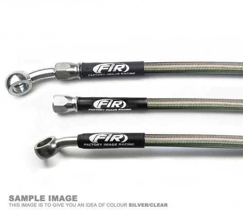Hose front brake - silver, /